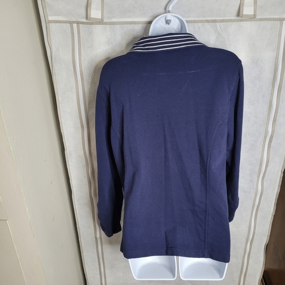 JM Collections Rain Wind Jacket Women's Large Navy Blue - Picture 5 of 12